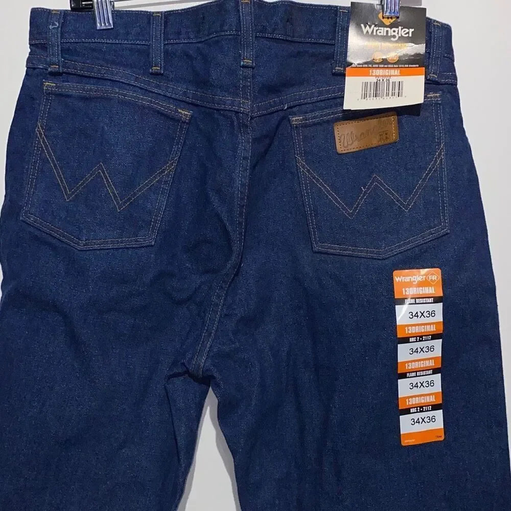 Wrangler Men’s Blue‎ Flame Resistant Jeans Size 34 x 36
